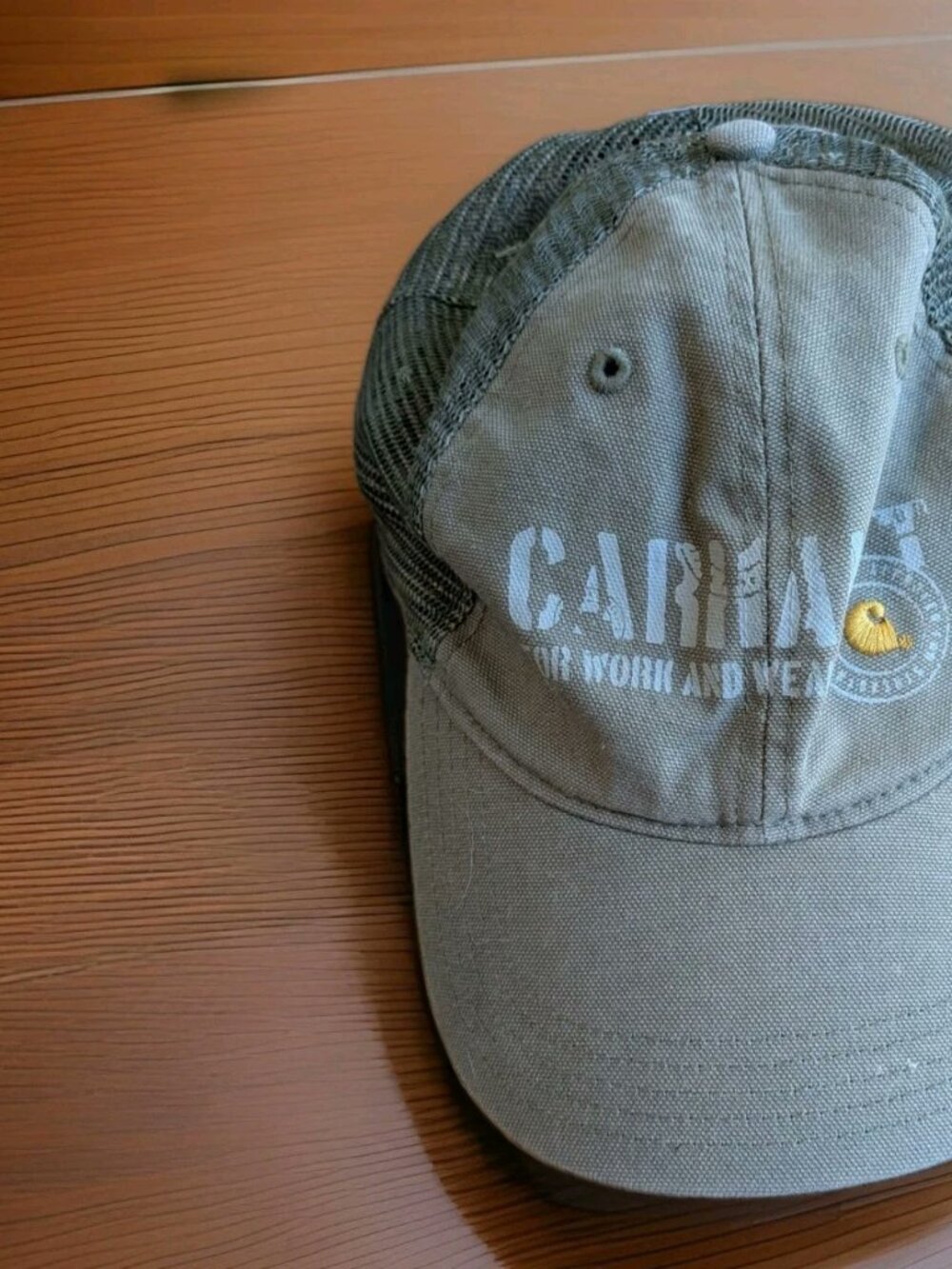 Carhartt For Work And Wear Olive Colored Baseball Hat